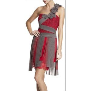BCBG Runway Asymmetrical One Shoulder Dress